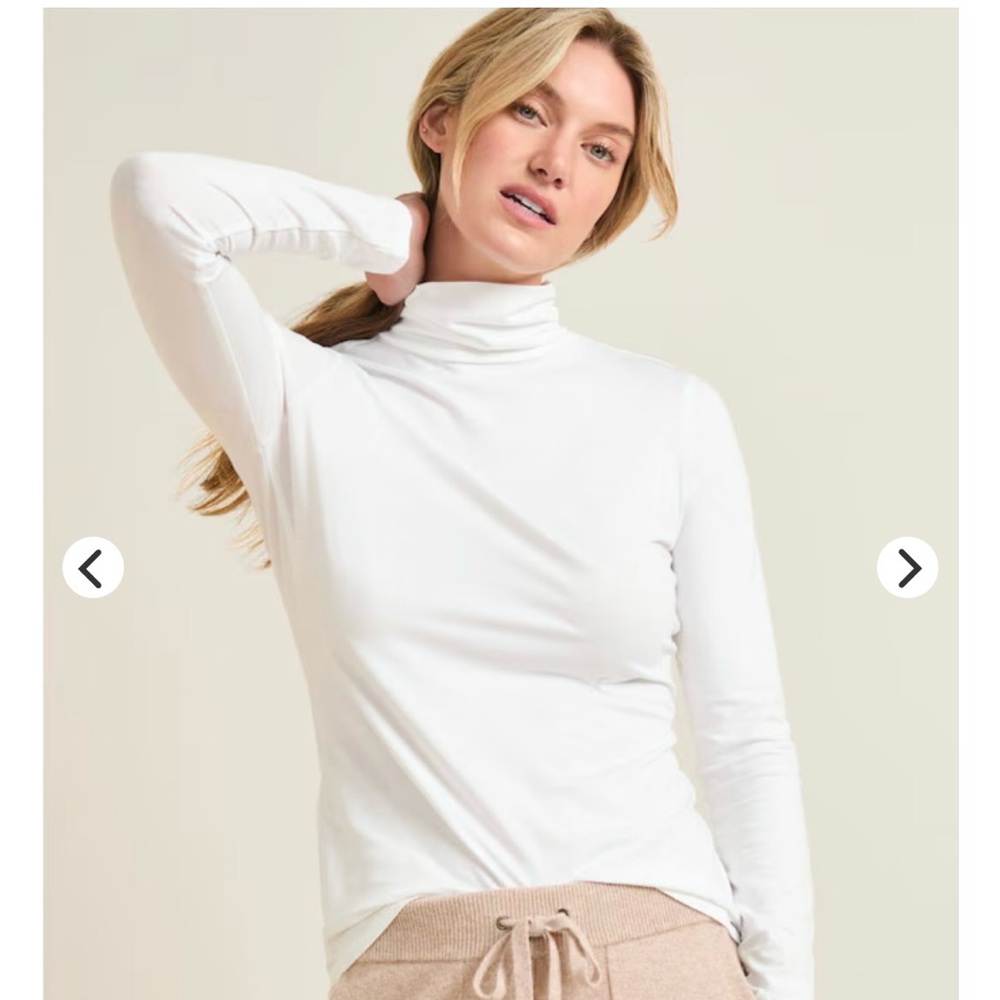 Garnet Hill Essential Turtleneck Tee —Pink